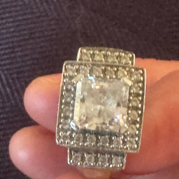 Gorgeous Sterling Silver .925 stamped TACORI CZ ring size 6 - Picture 3 of 11